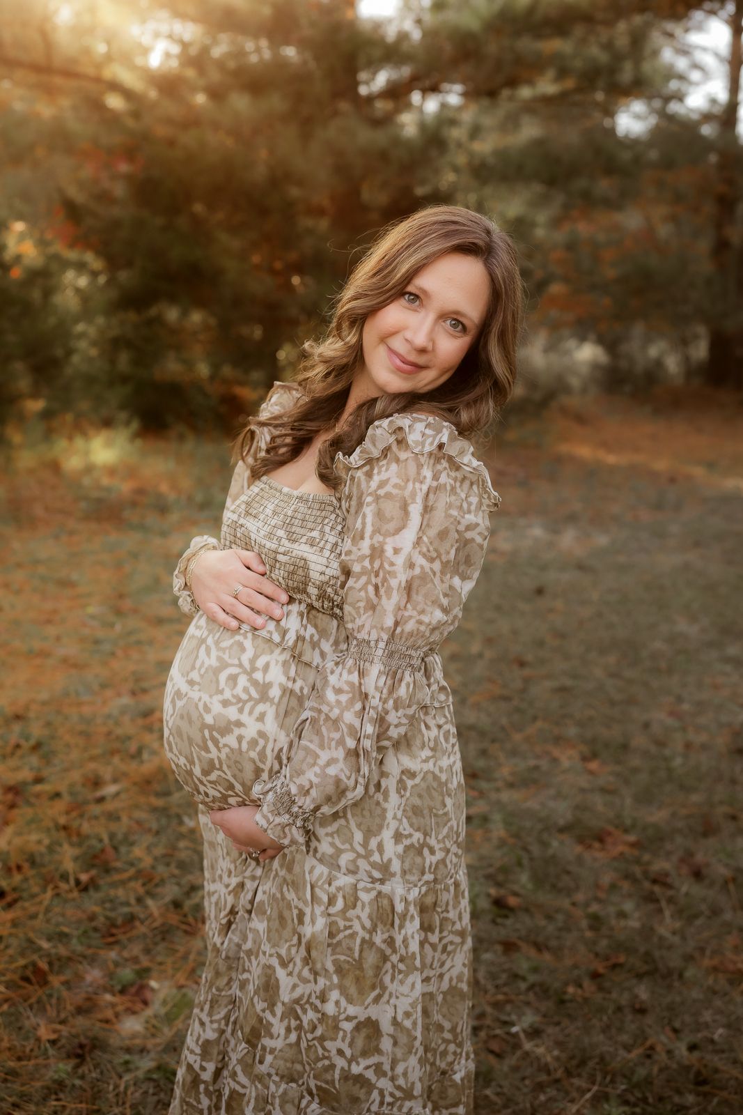 Outdoor maternity photography in Moore County, NC
