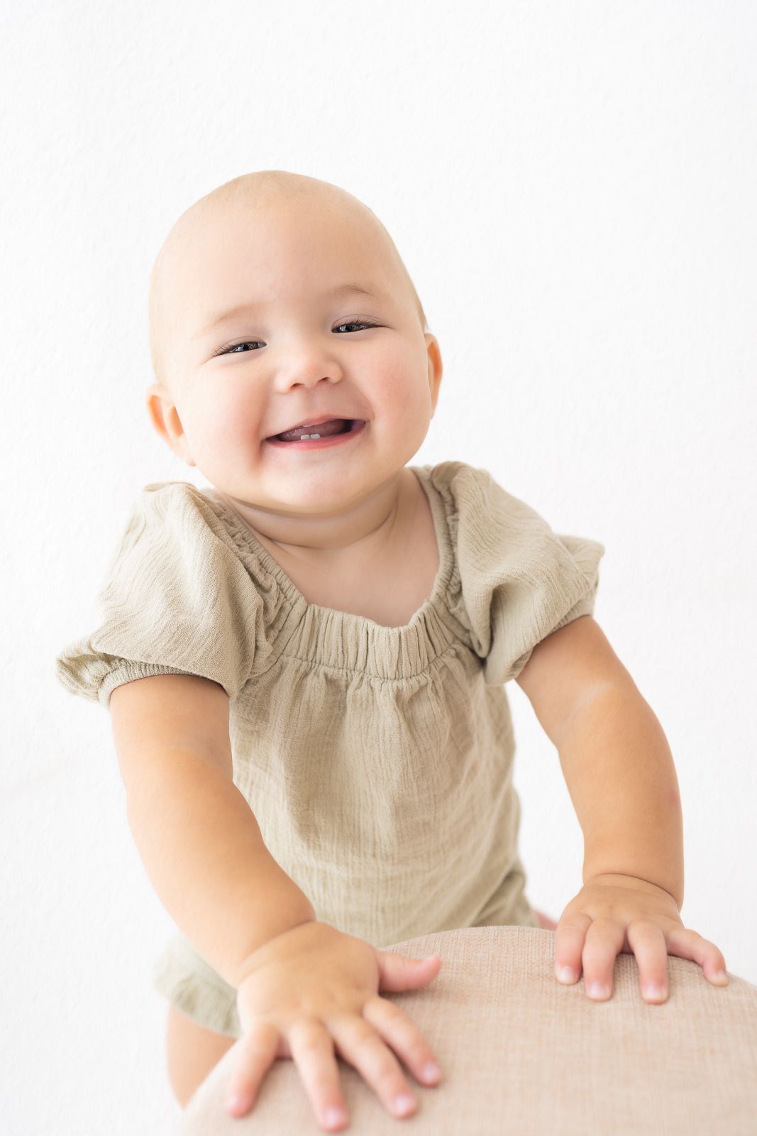 White studio child photography