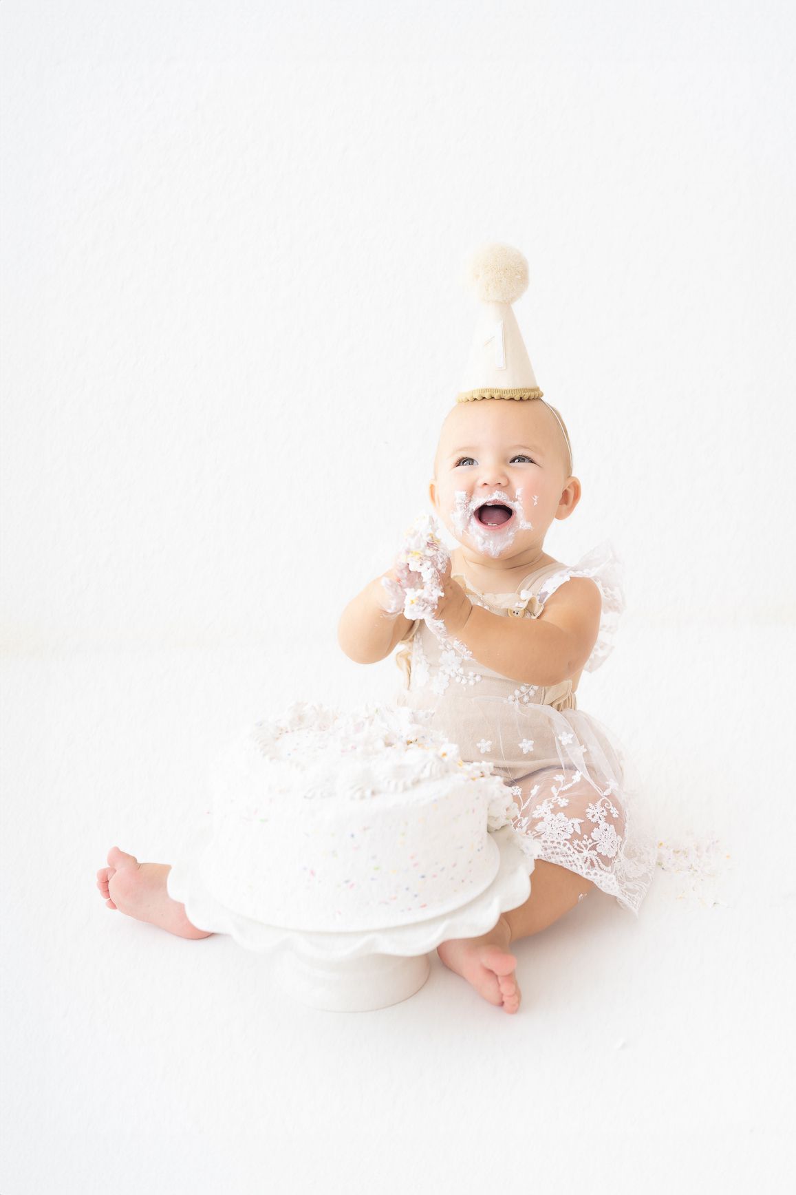 White studio child photography