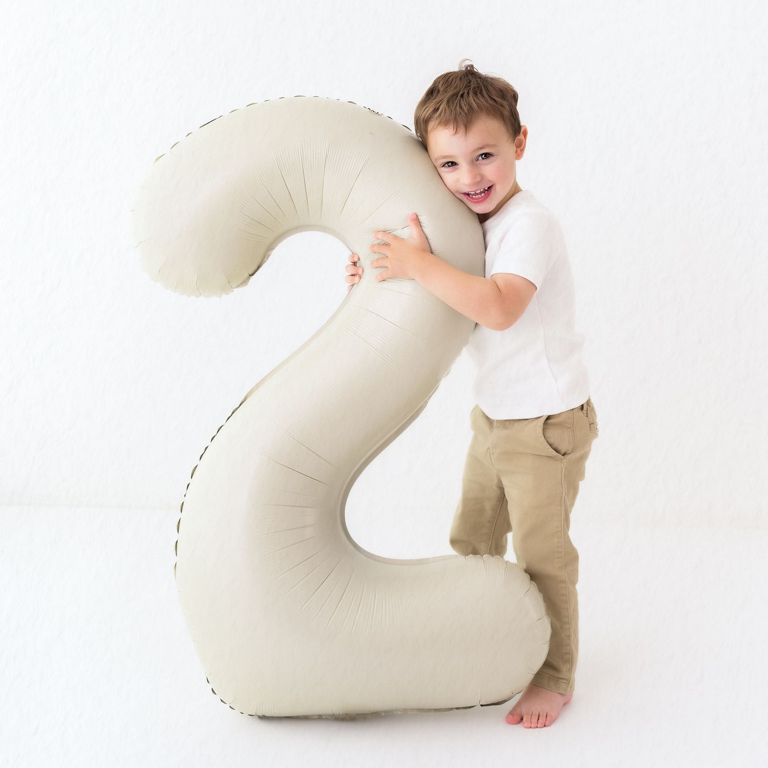 White studio child photography