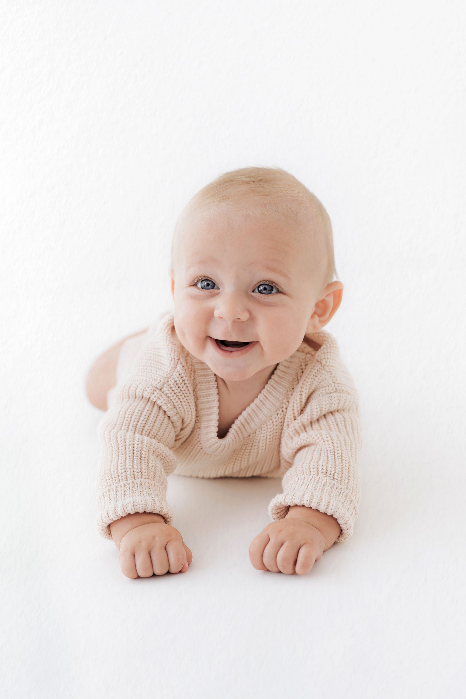 White studio child photography