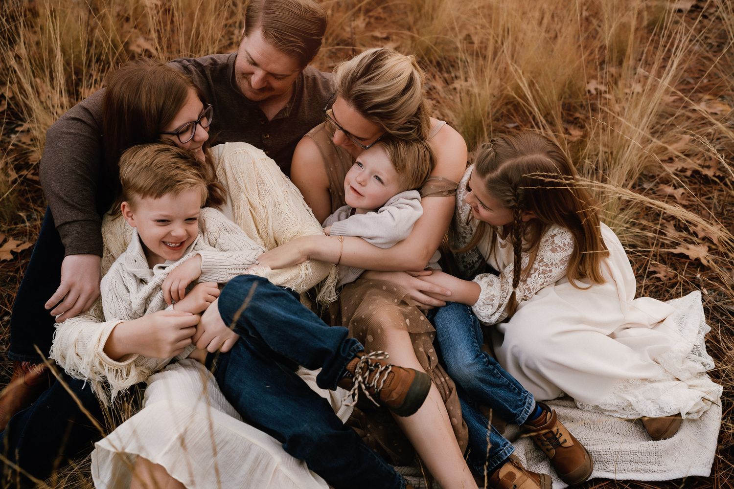 Outdoor family photography in Moore County, NC