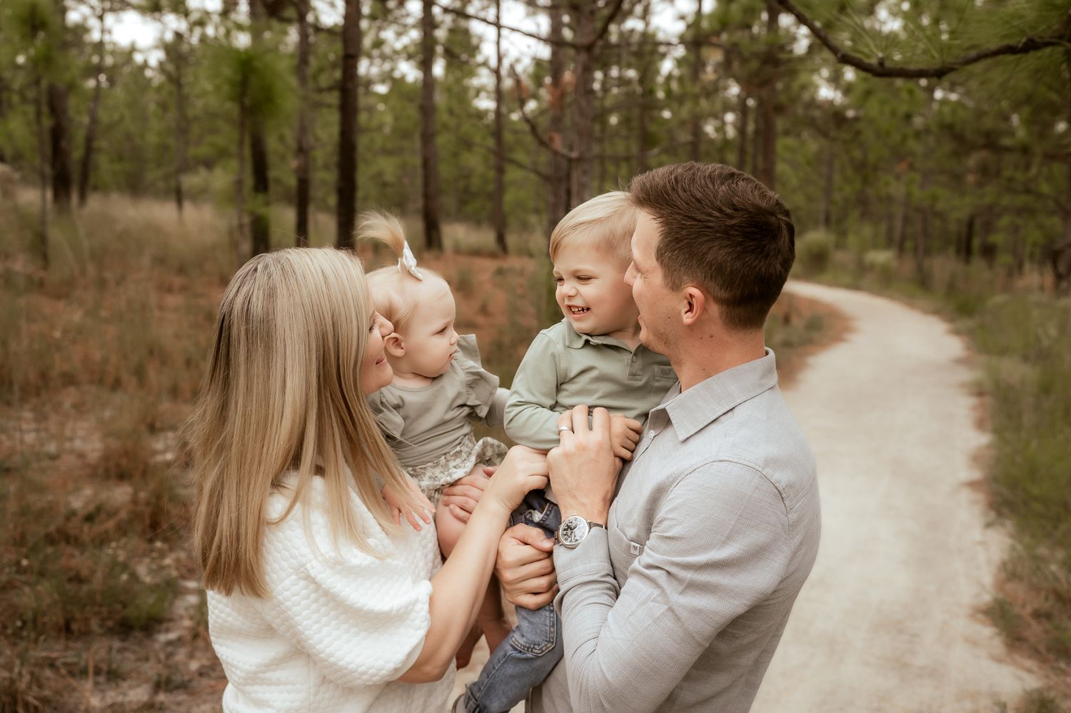 Outdoor family photography in Moore County, NC