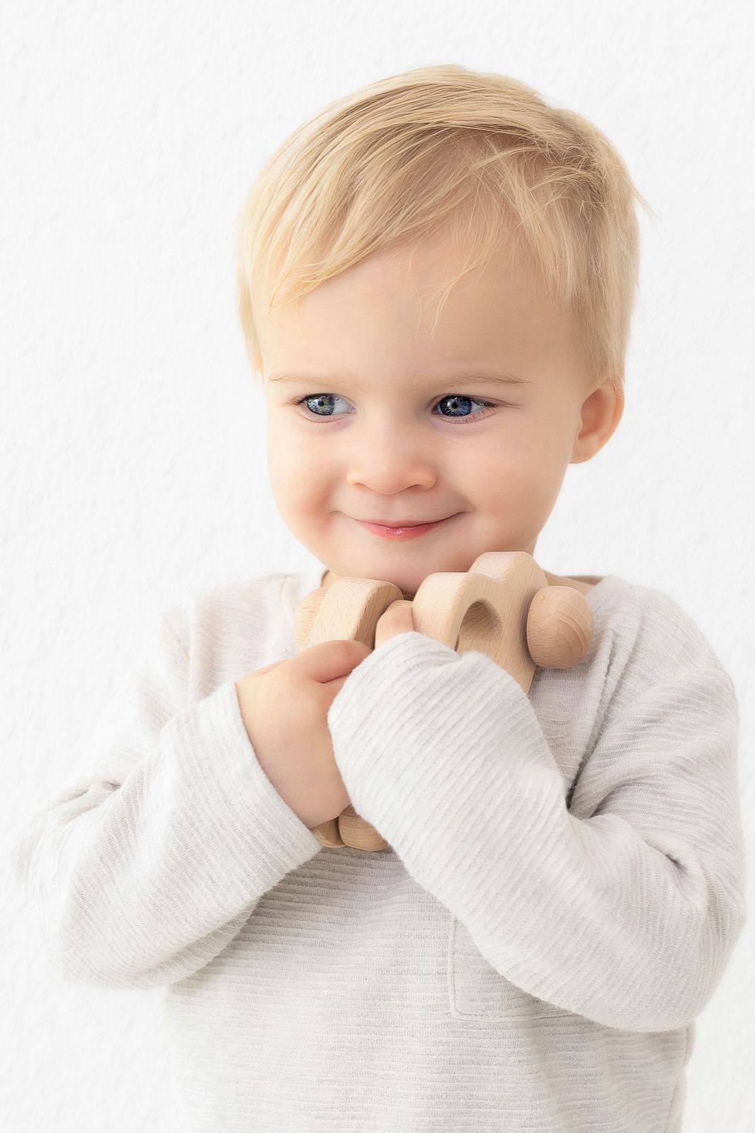 White studio child photography