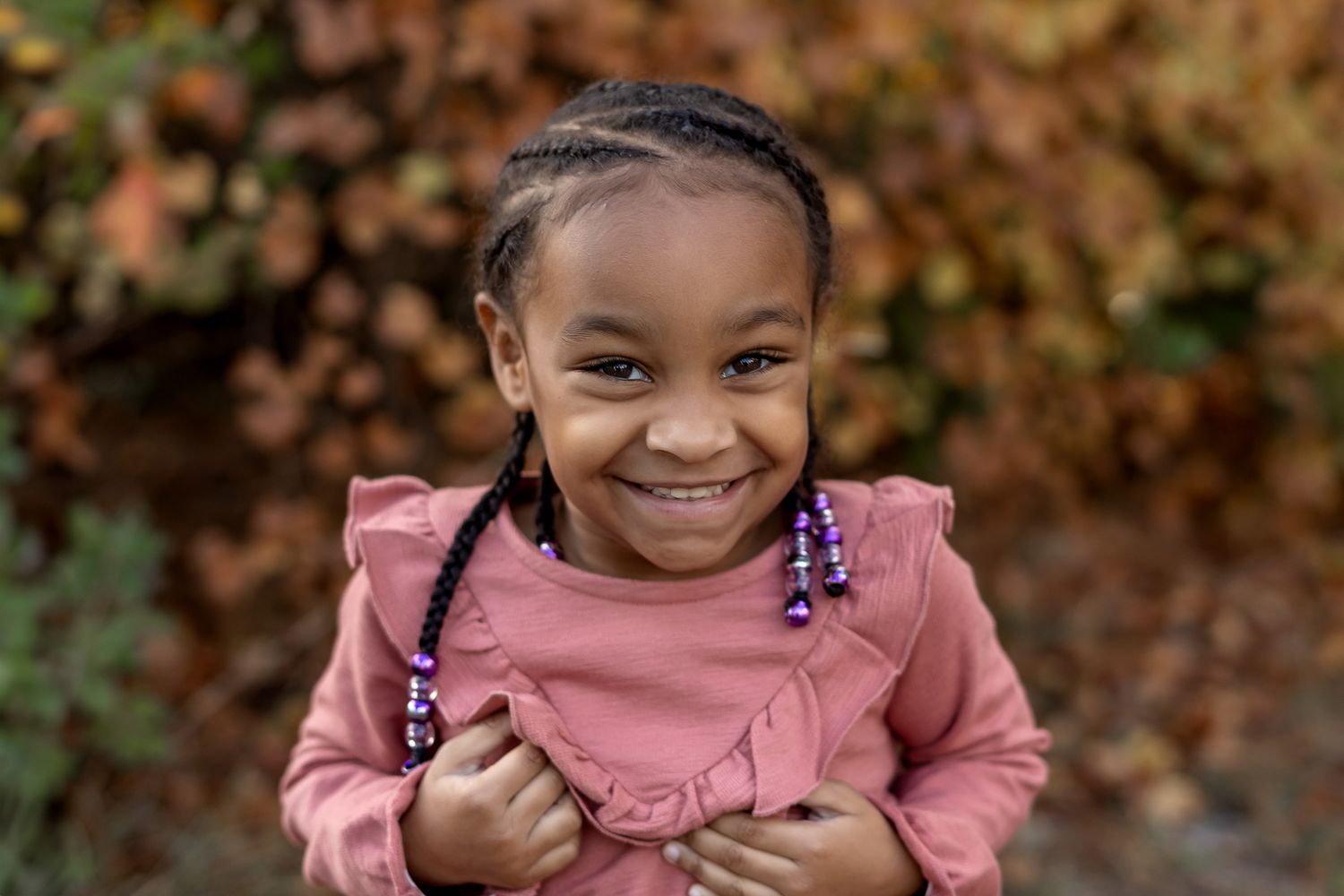 Outdoor preschool portraits in Moore County, NC