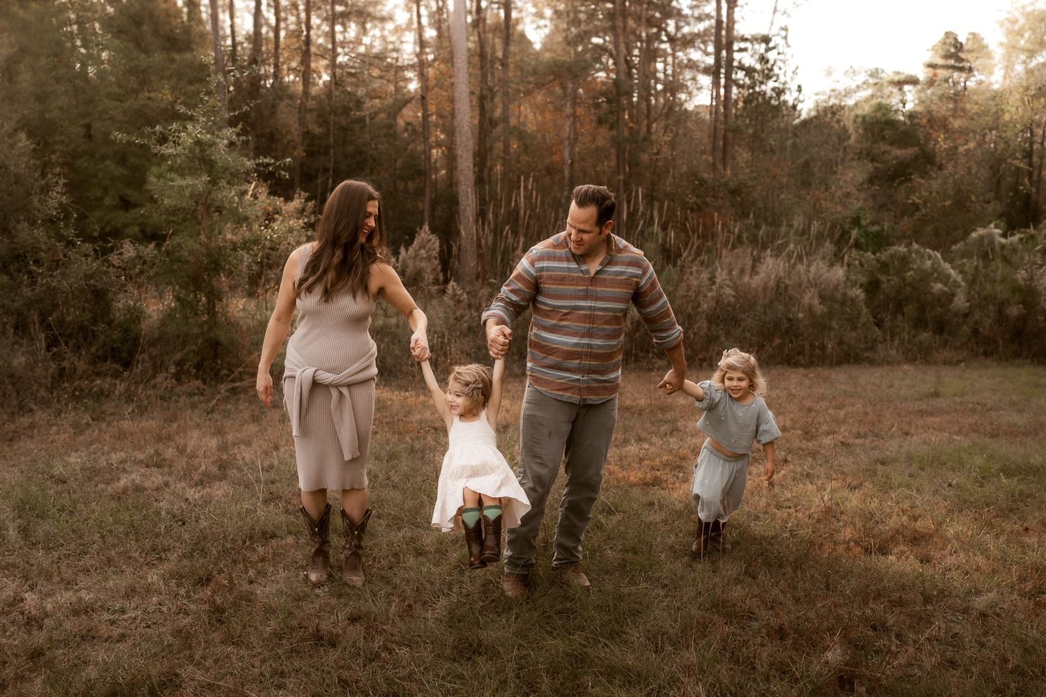 Outdoor family photography in Moore County, NC