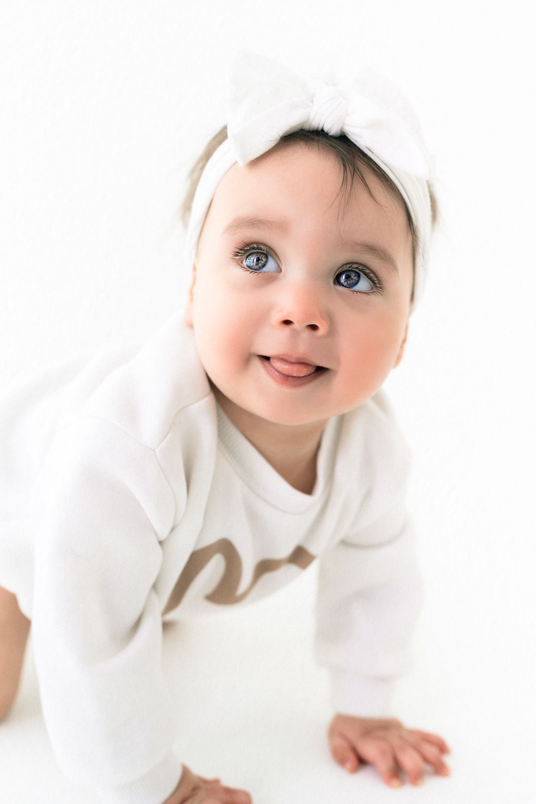 White studio child photography