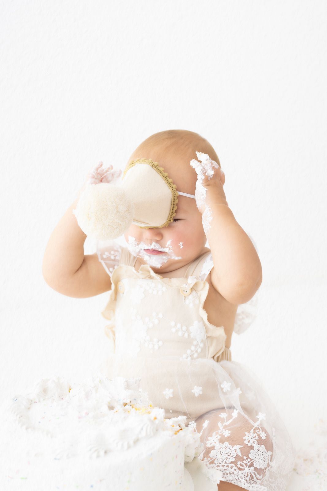 White studio child photography