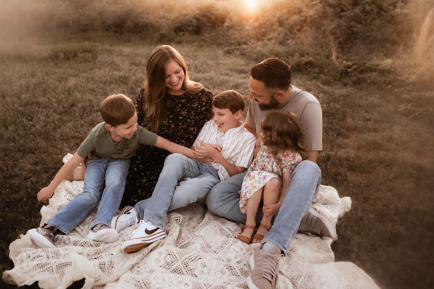 Outdoor family photography in Moore County, NC