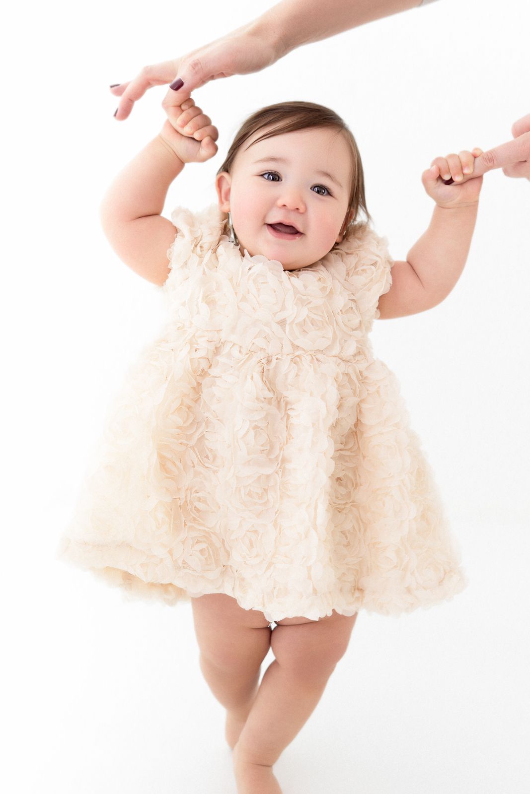 White studio child photography