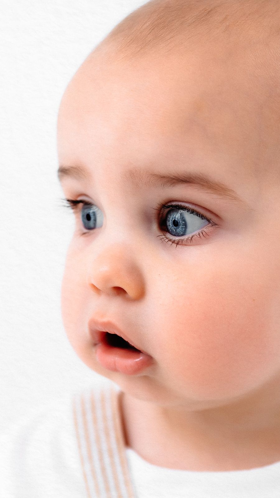 White studio child photography