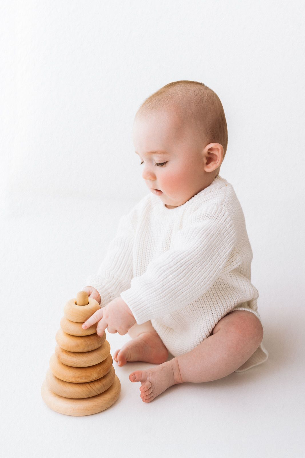 White studio child photography