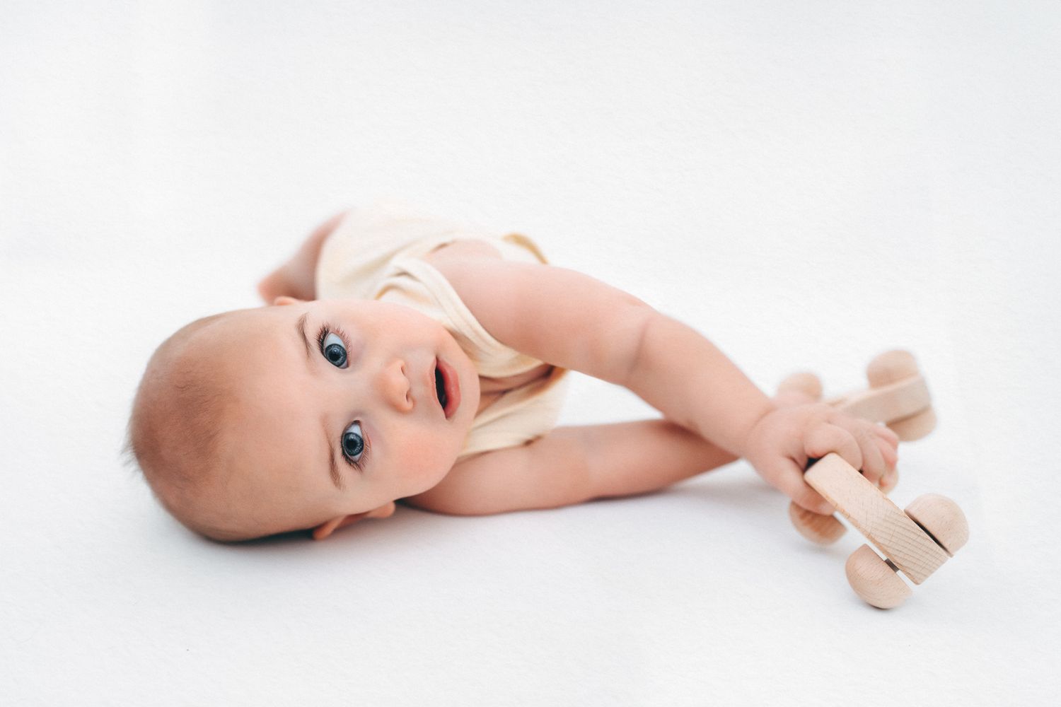White studio child photography
