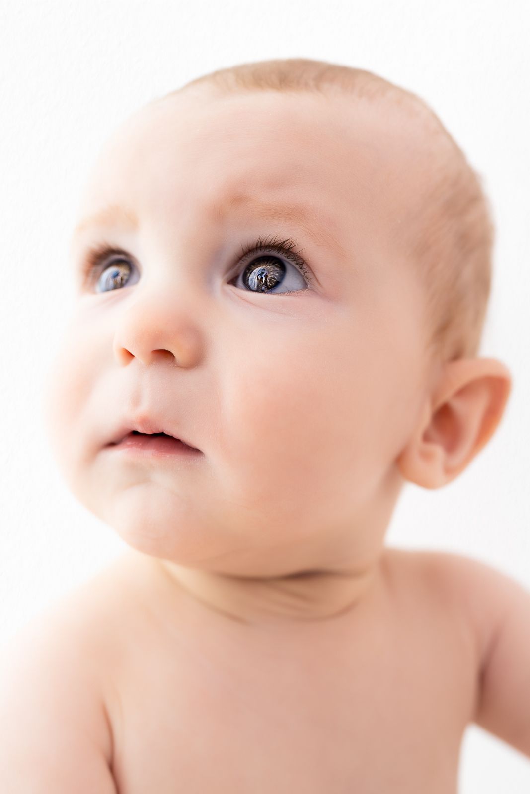 White studio child photography