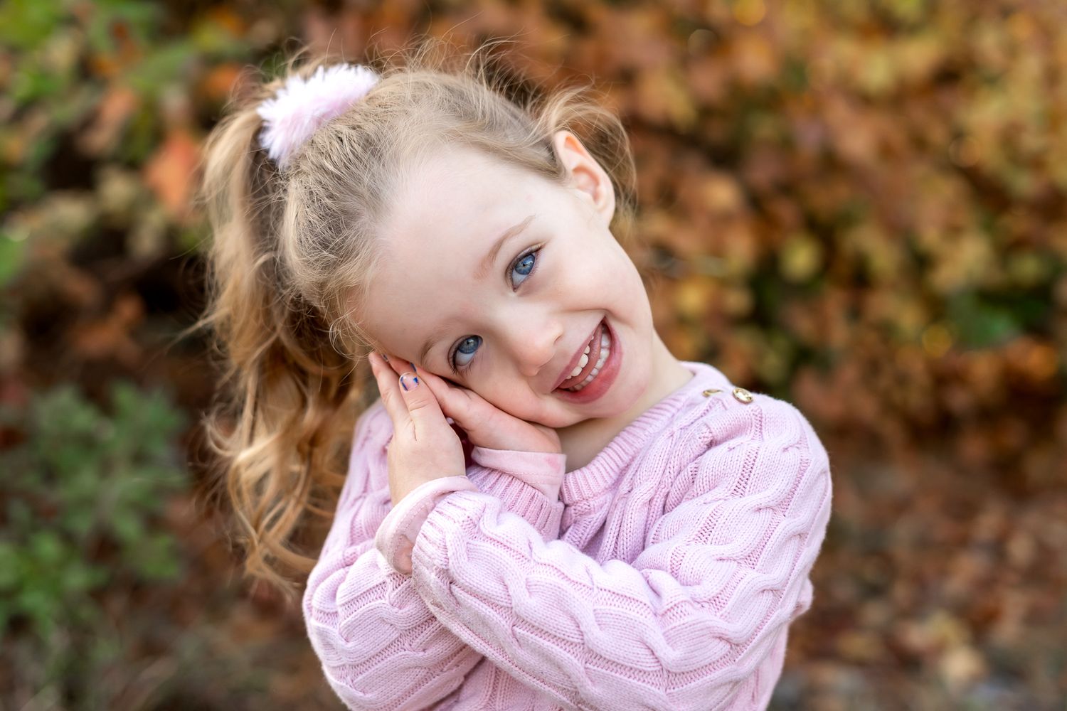 Outdoor preschool portraits in Moore County, NC