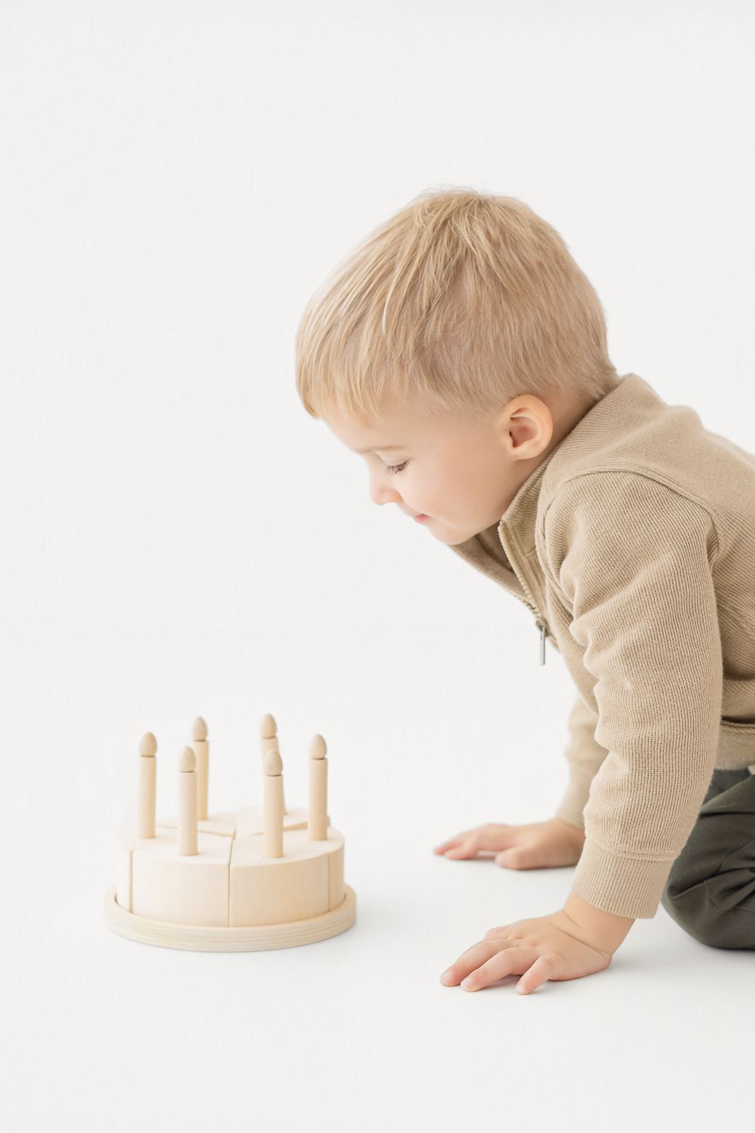 White studio child photography