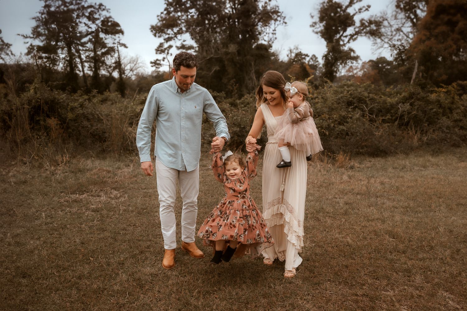 Outdoor family photography in Moore County, NC