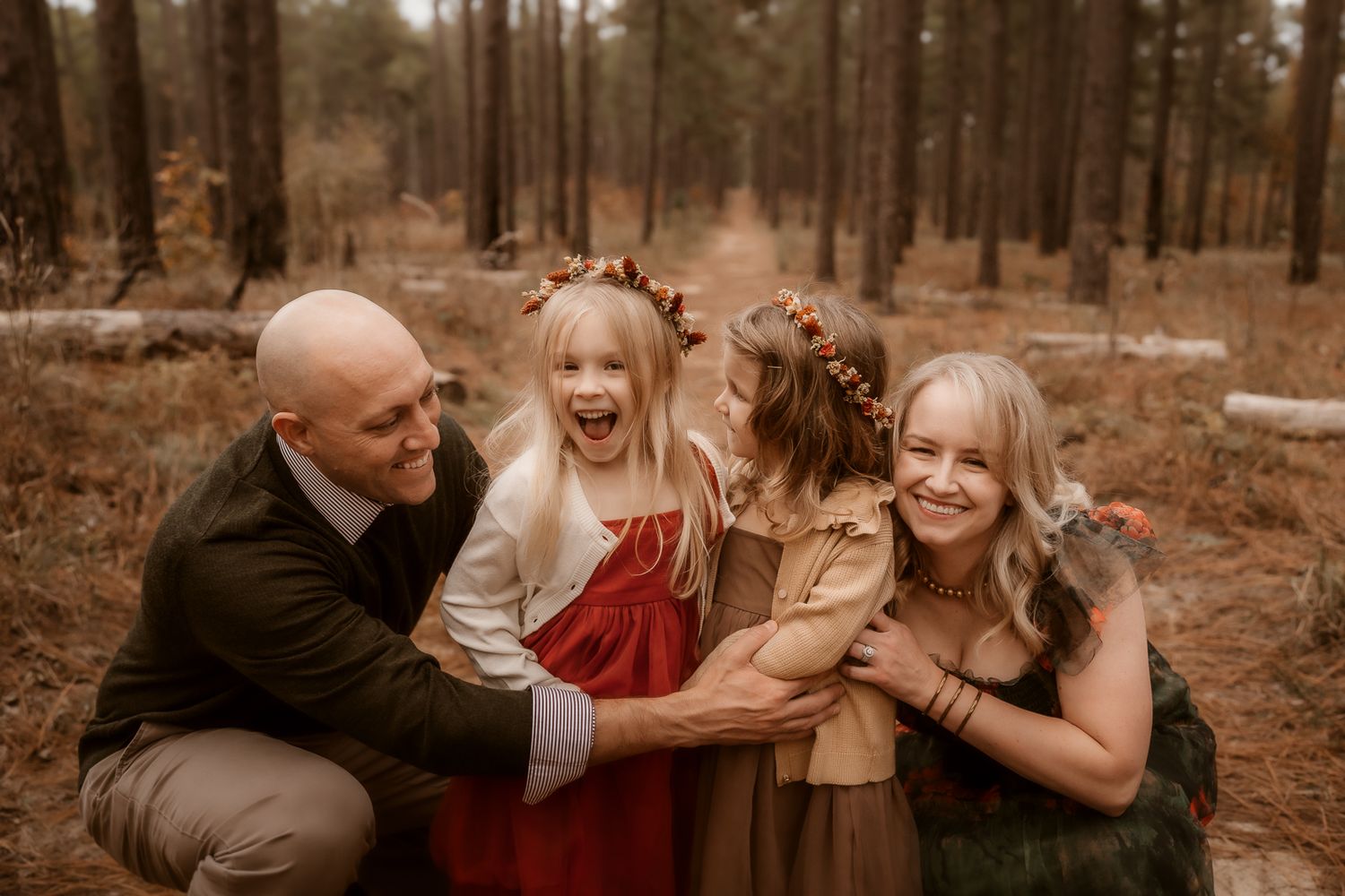 Outdoor family photography in Moore County, NC