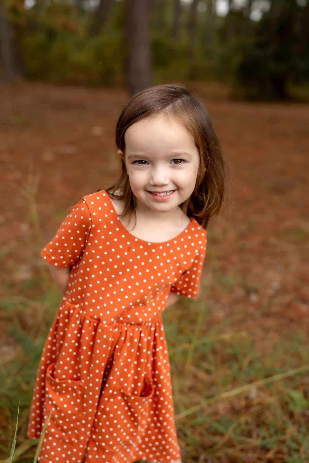 Outdoor preschool portraits in Moore County, NC