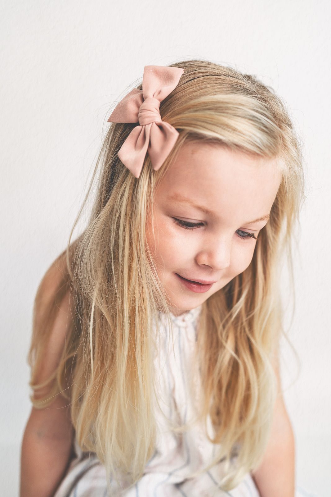 White studio child photography