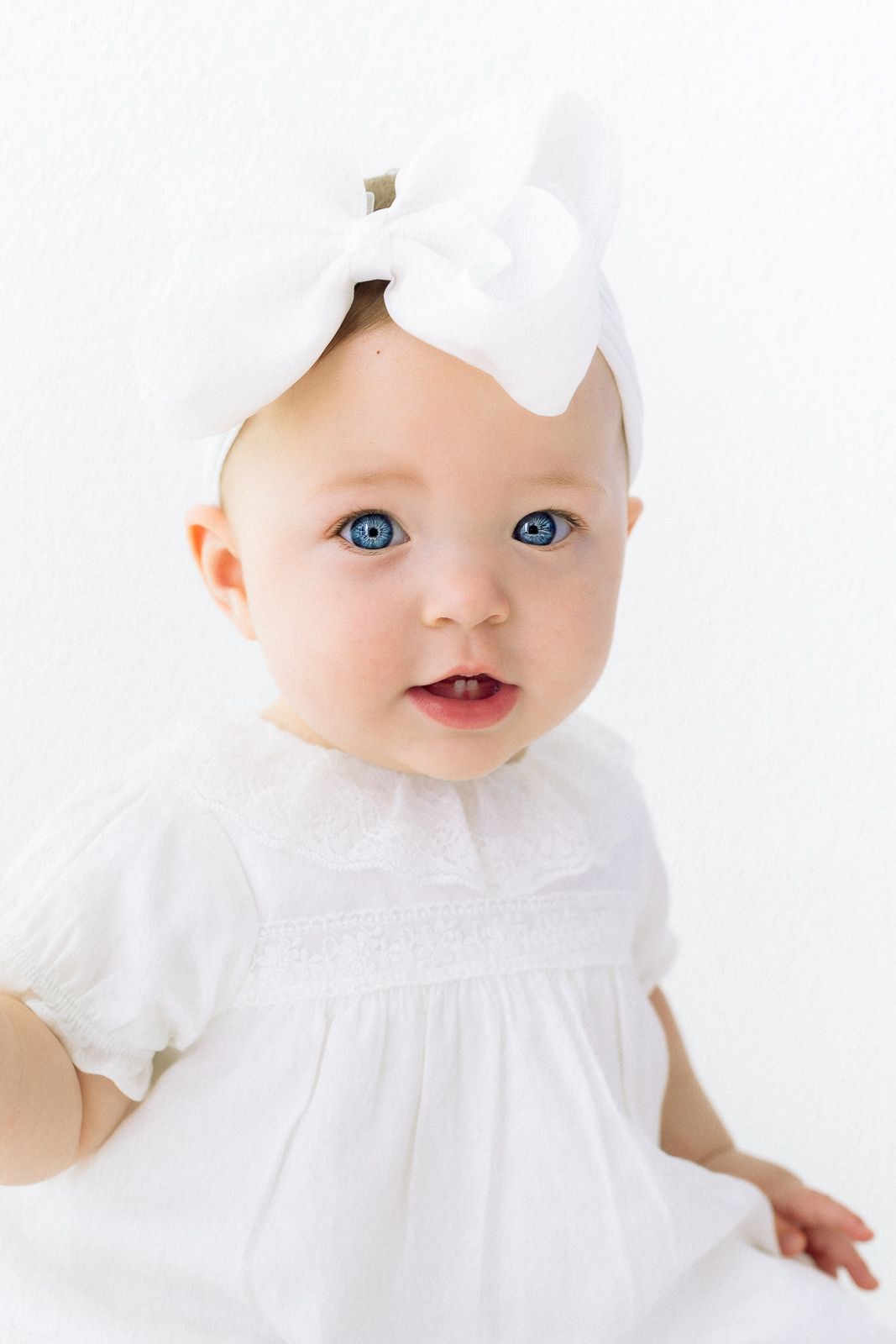 White studio child photography