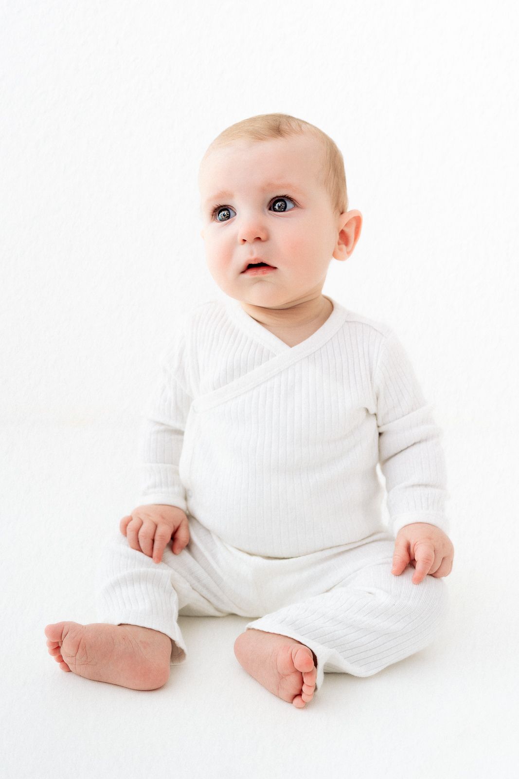 White studio child photography