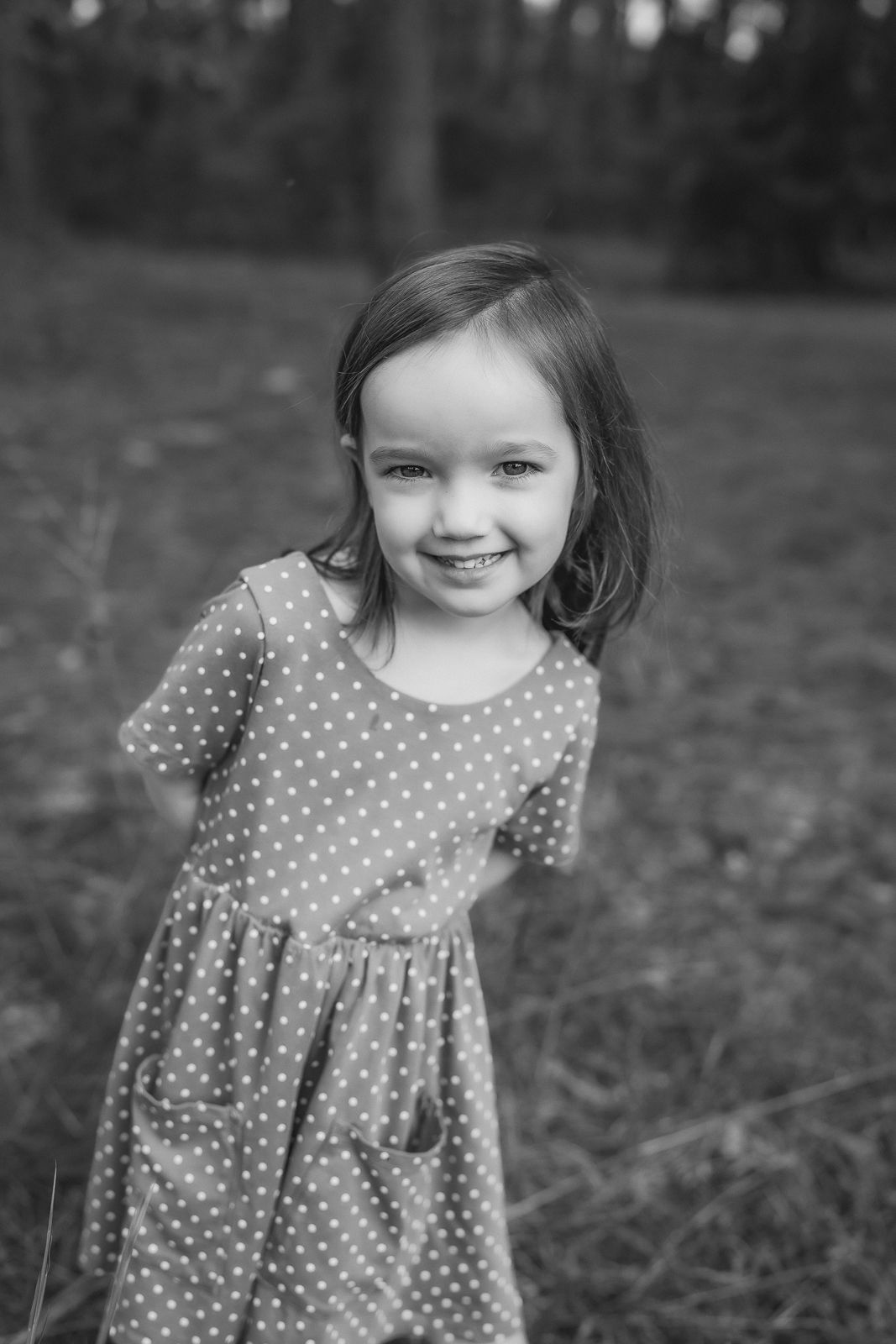 Outdoor preschool portraits in Moore County, NC