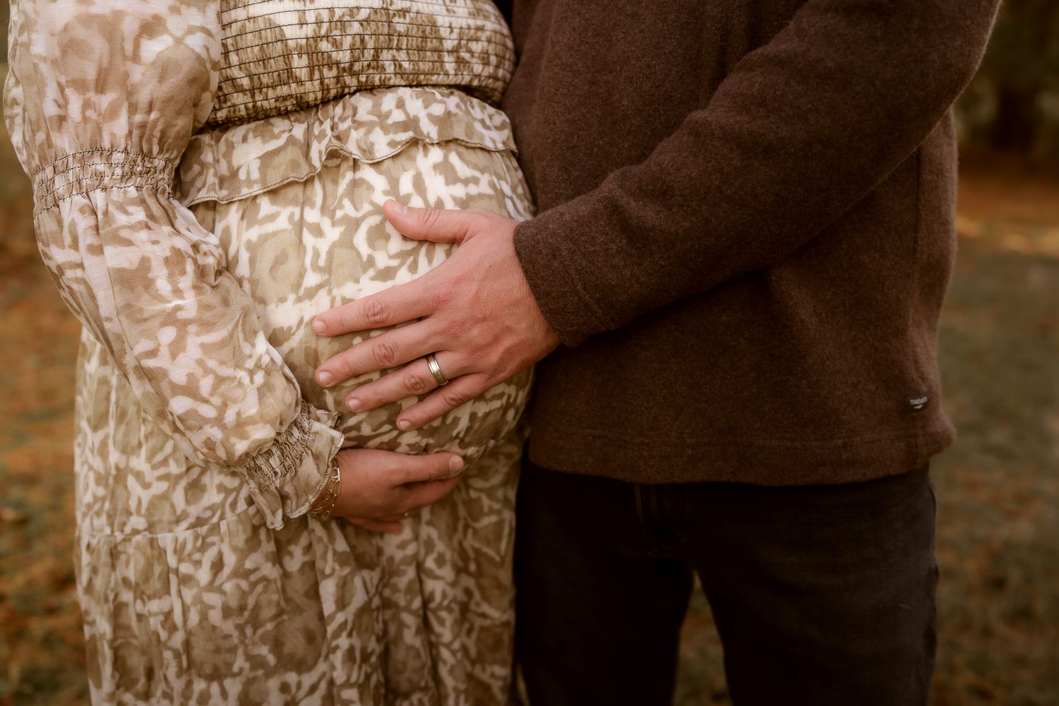 Outdoor maternity photography in Moore County, NC
