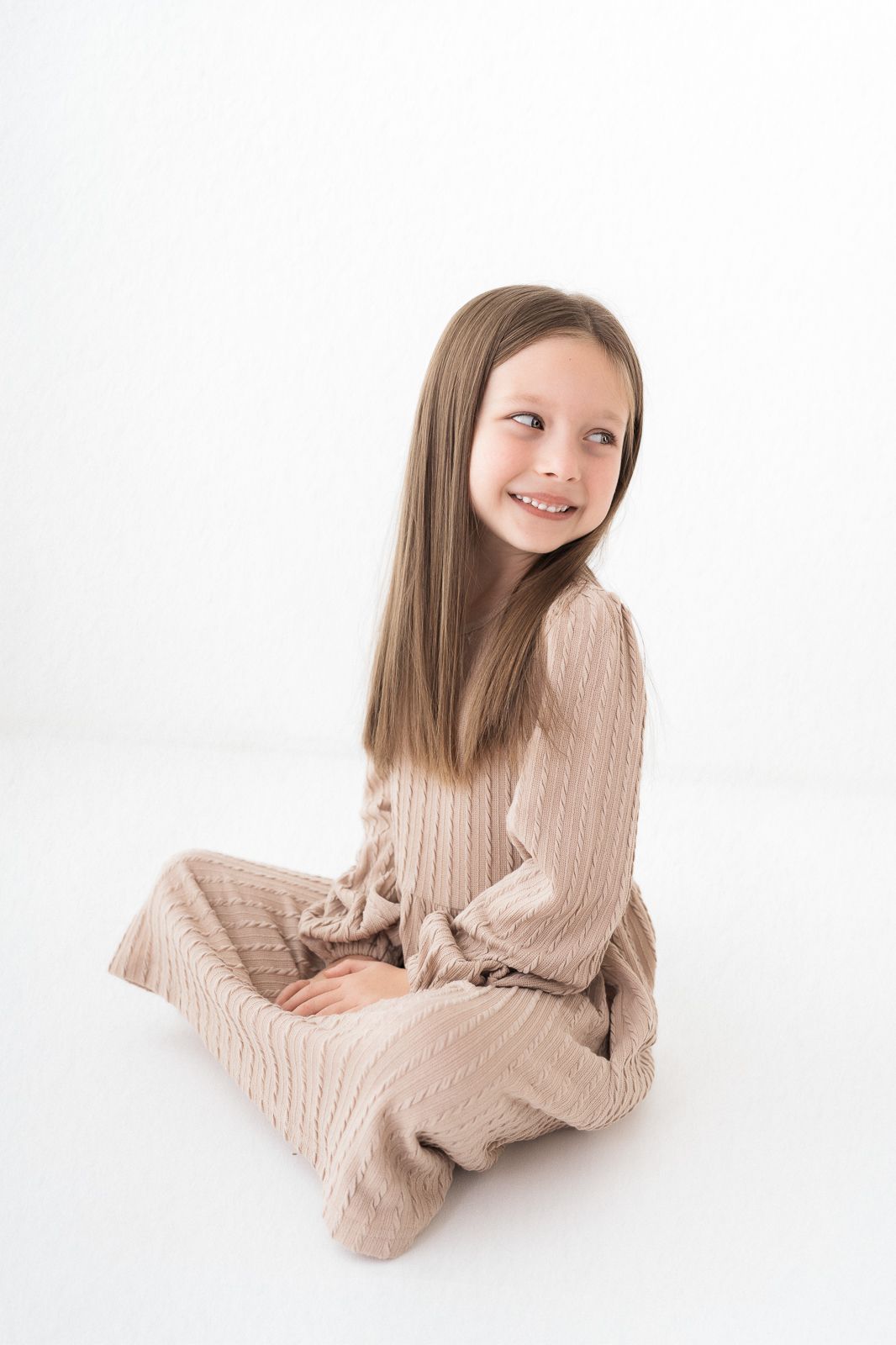 White studio child photography