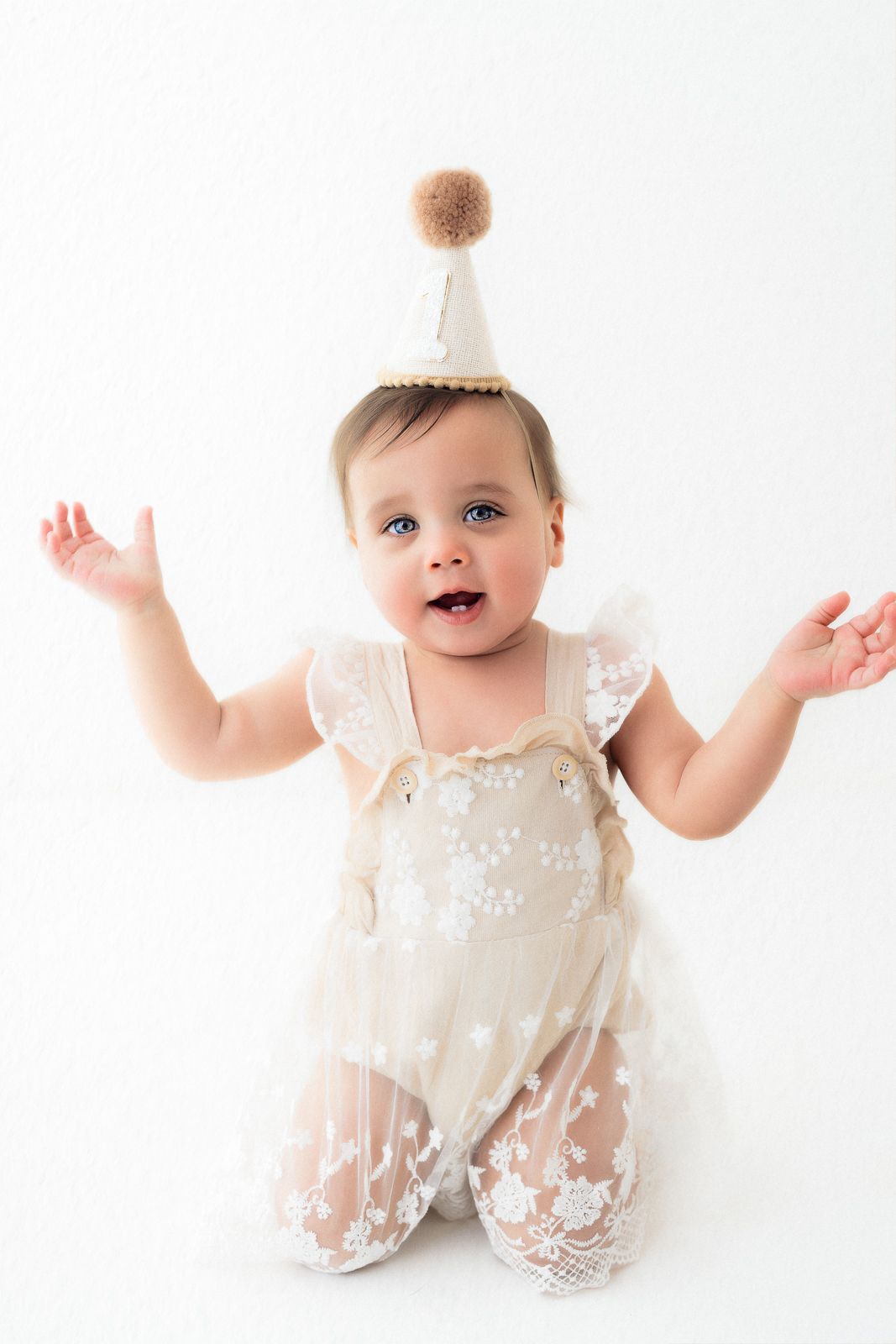 White studio child photography