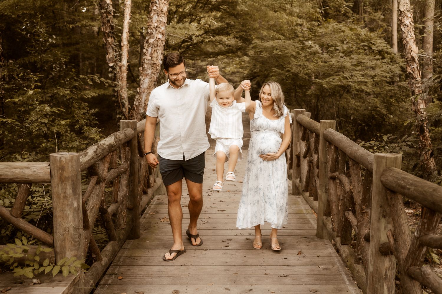 Outdoor maternity photography in Moore County, NC