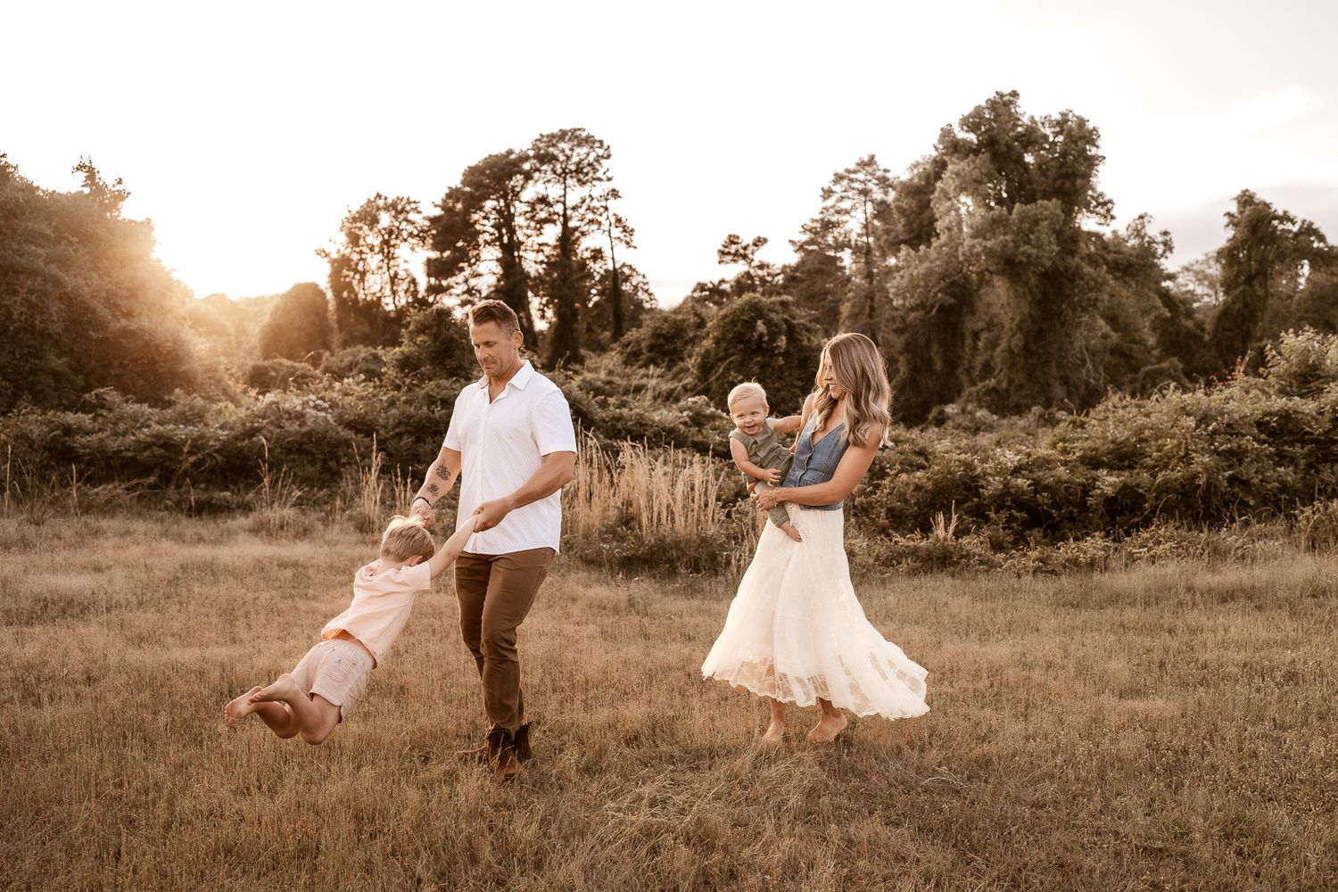 Outdoor family photography in Moore County, NC