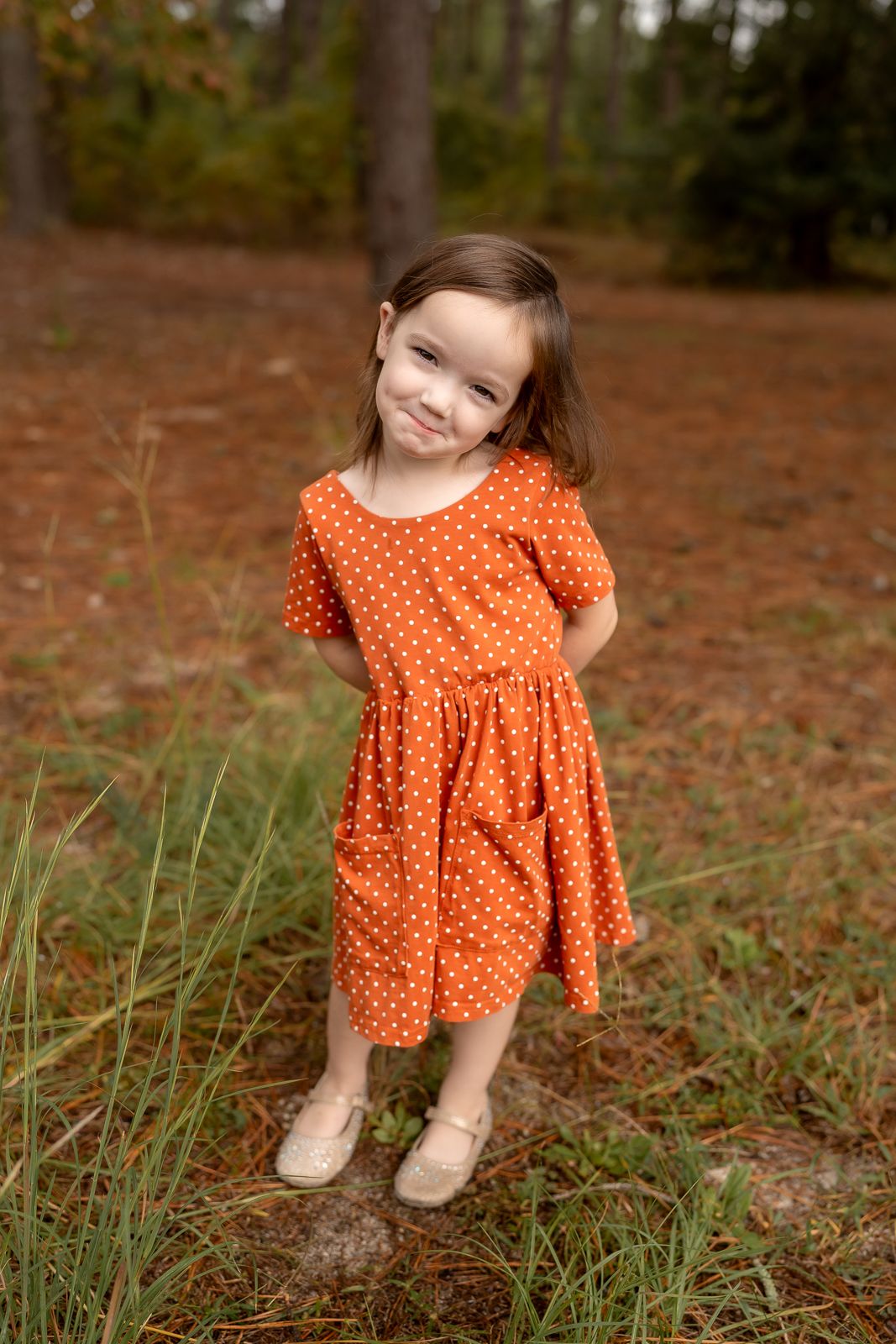 Outdoor preschool portraits in Moore County, NC