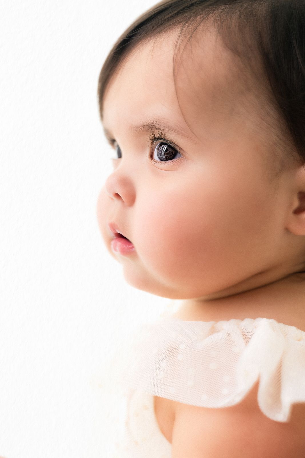 White studio child photography