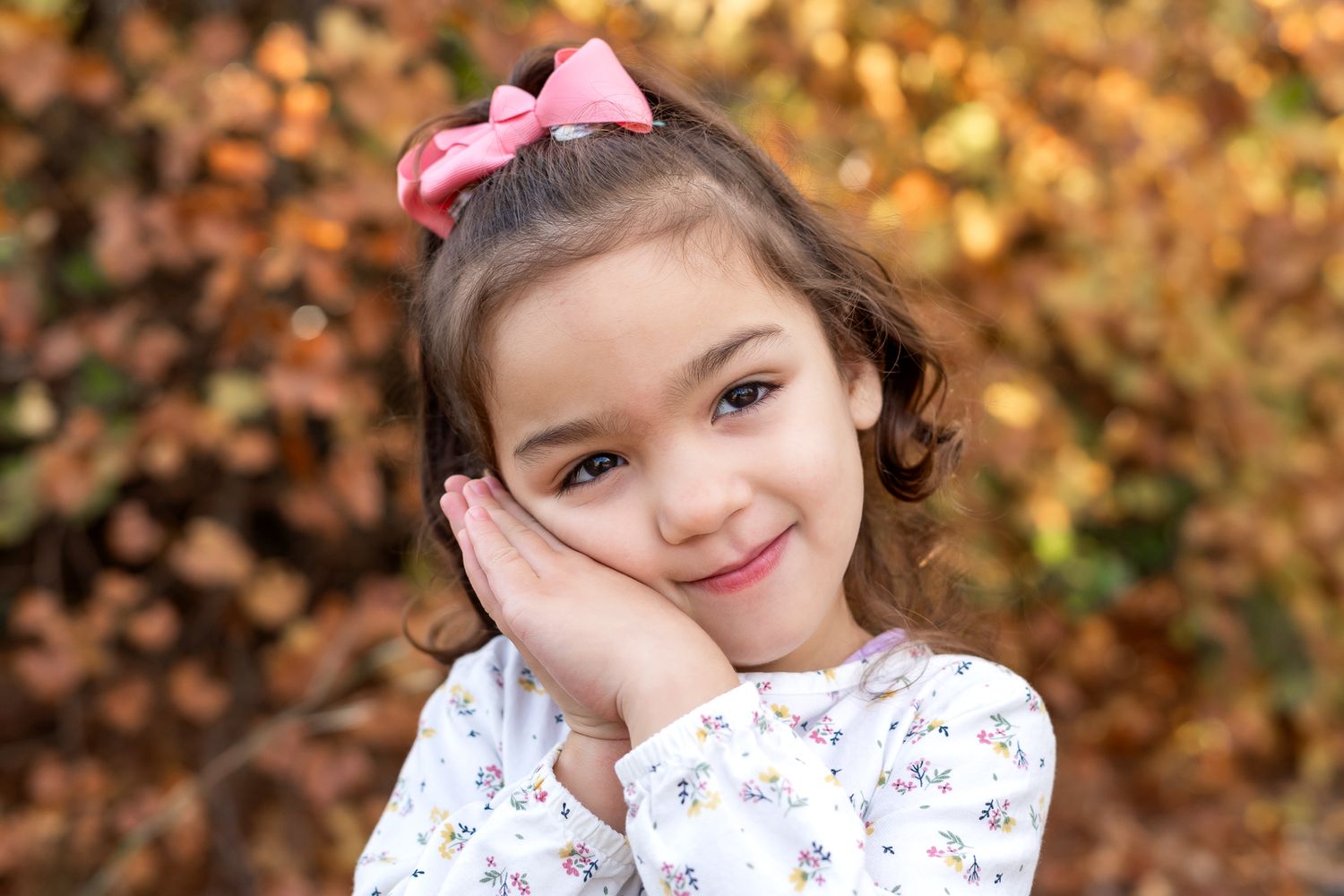 Outdoor preschool portraits in Moore County, NC