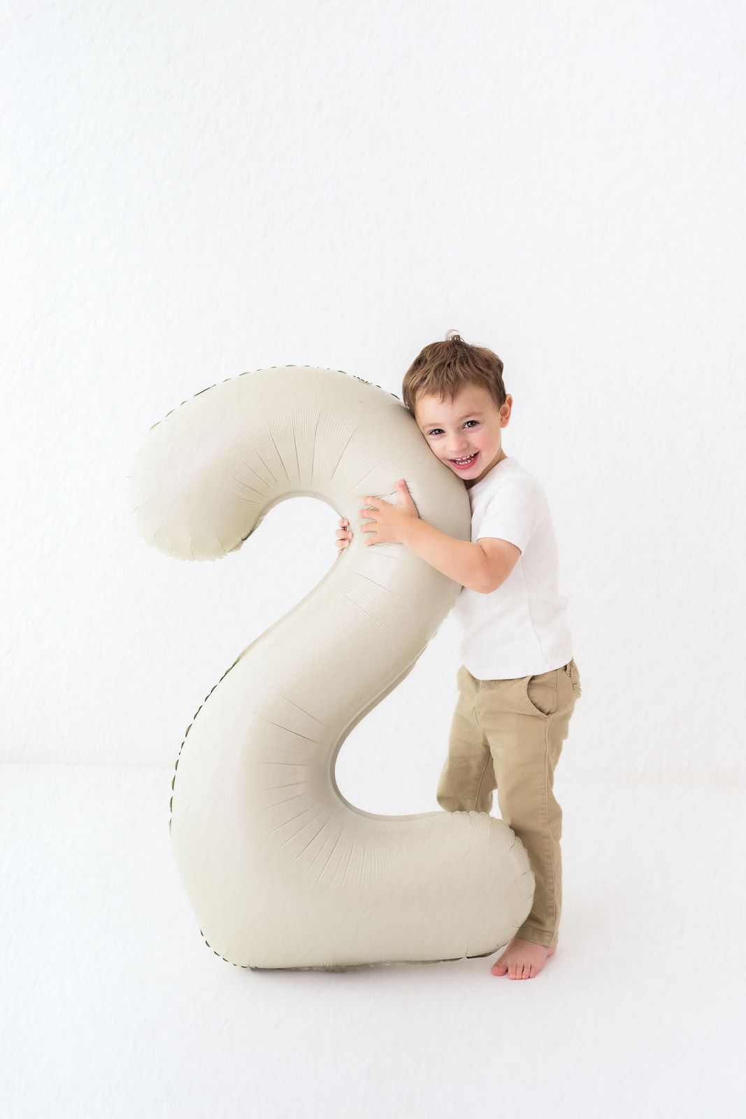 White studio child photography