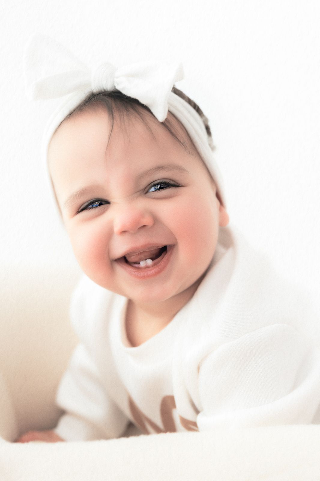White studio child photography