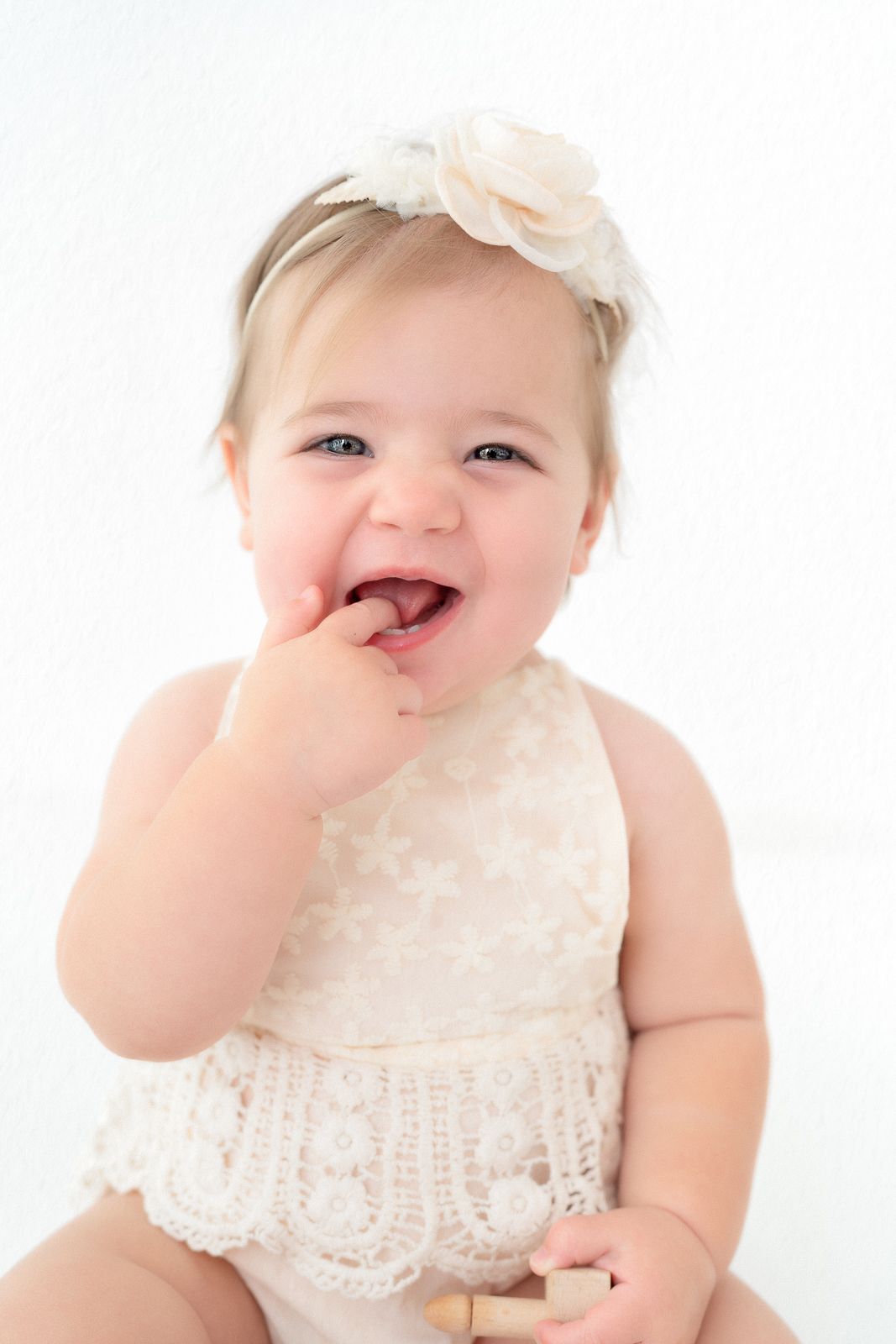 White studio child photography