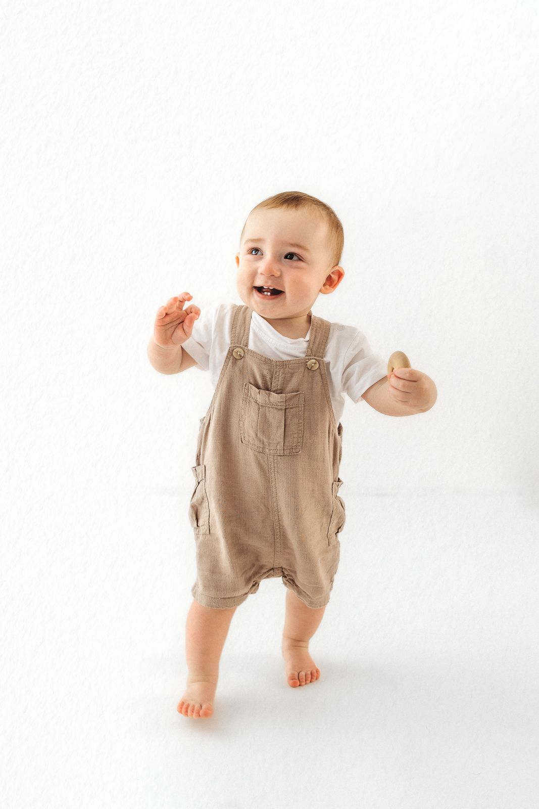 White studio child photography