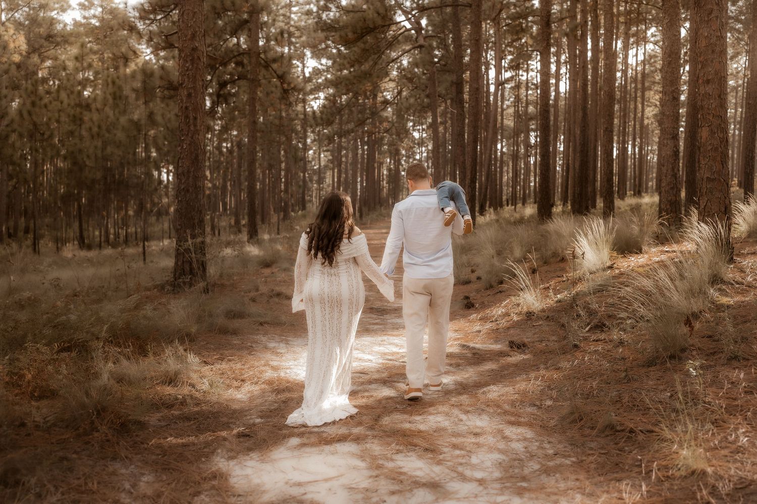 Outdoor maternity photography in Moore County, NC