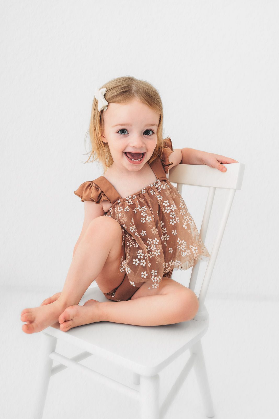 White studio child photography