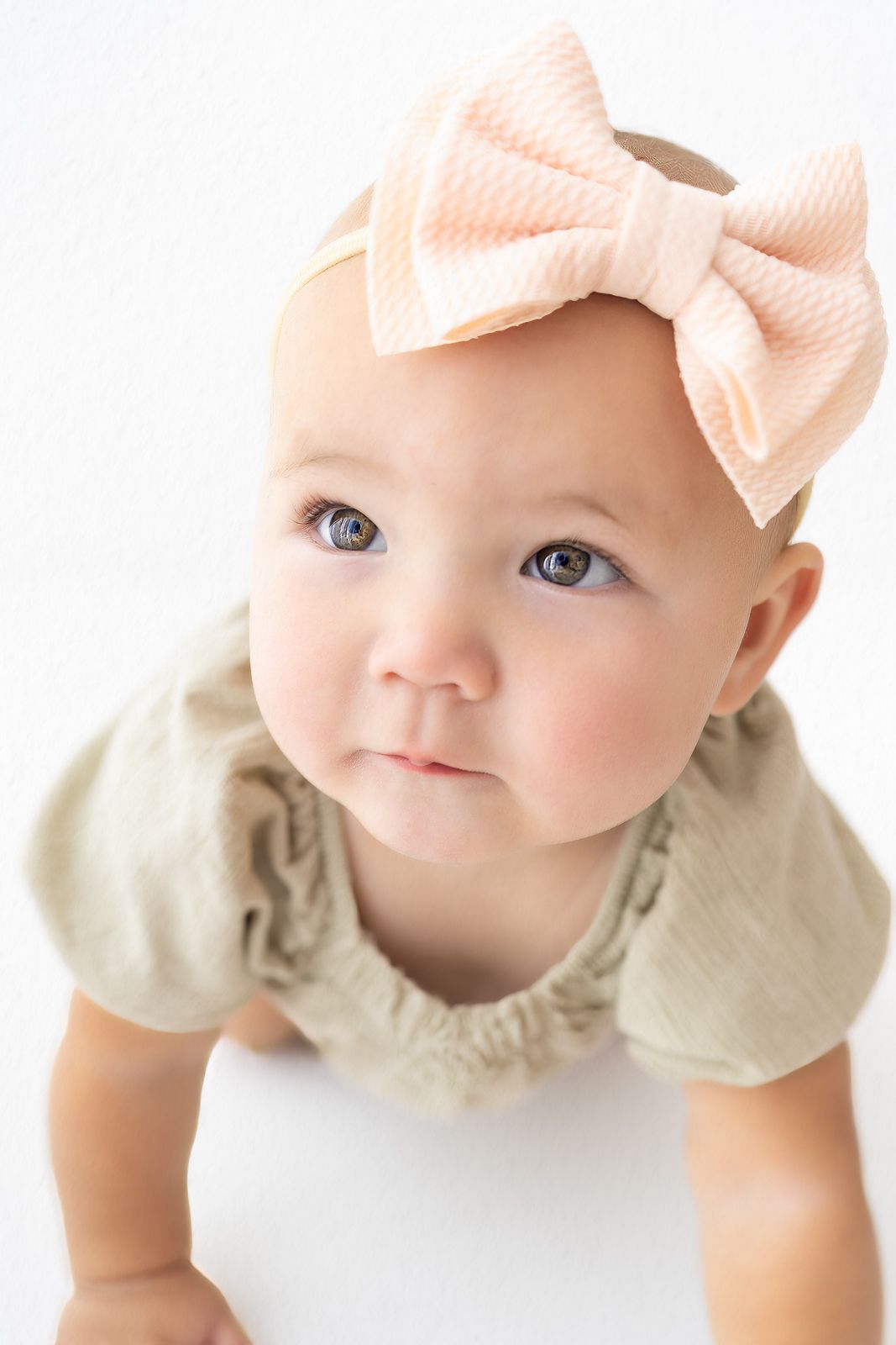 White studio child photography