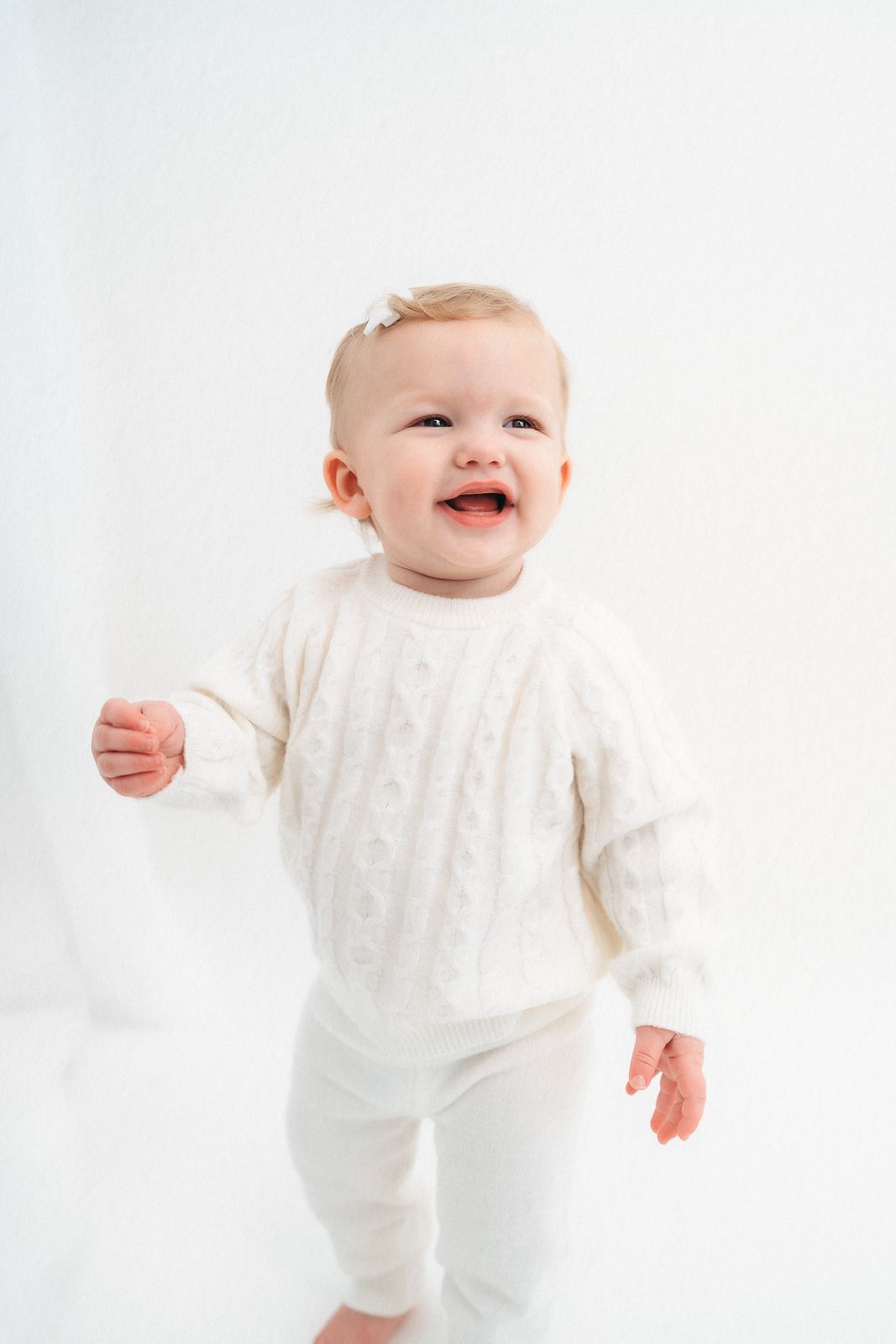 White studio child photography