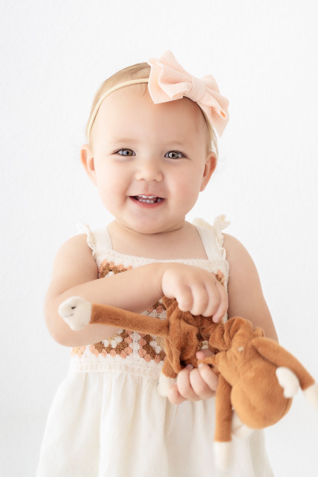 White studio child photography