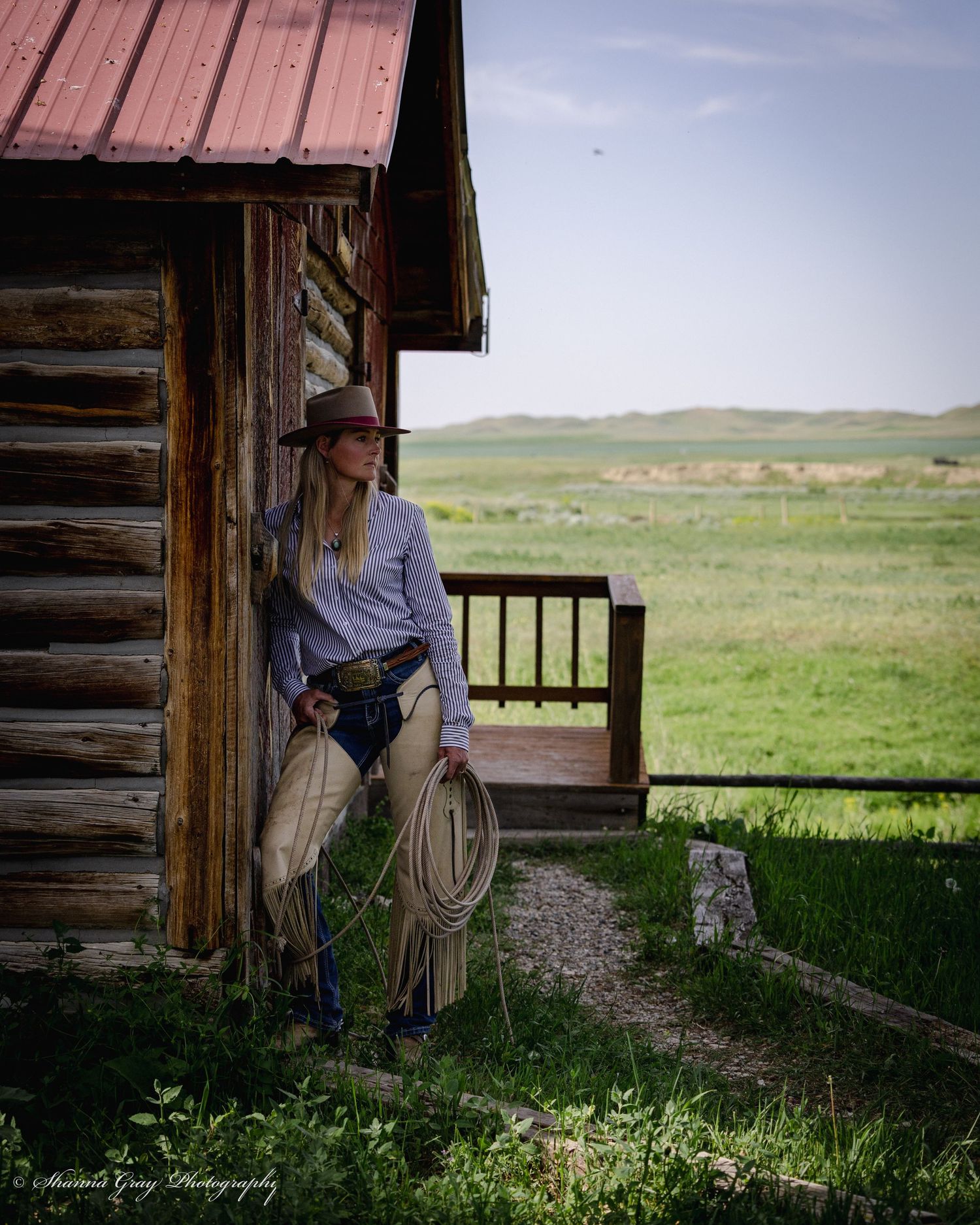 Portrait of a woman in western attire