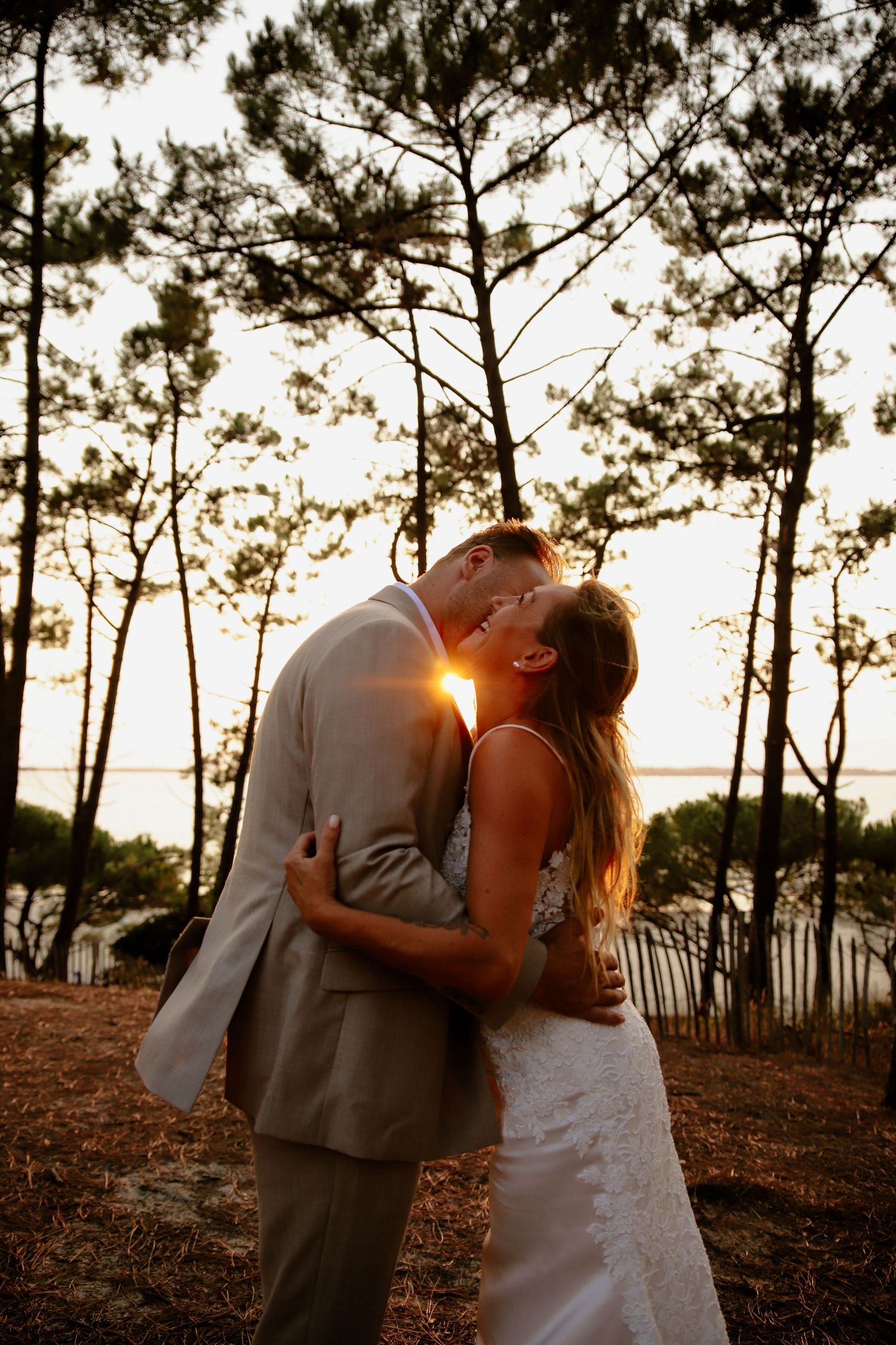 photographe Bassin Arcachon mariage couple tir au vol Arcachon golden hour plage