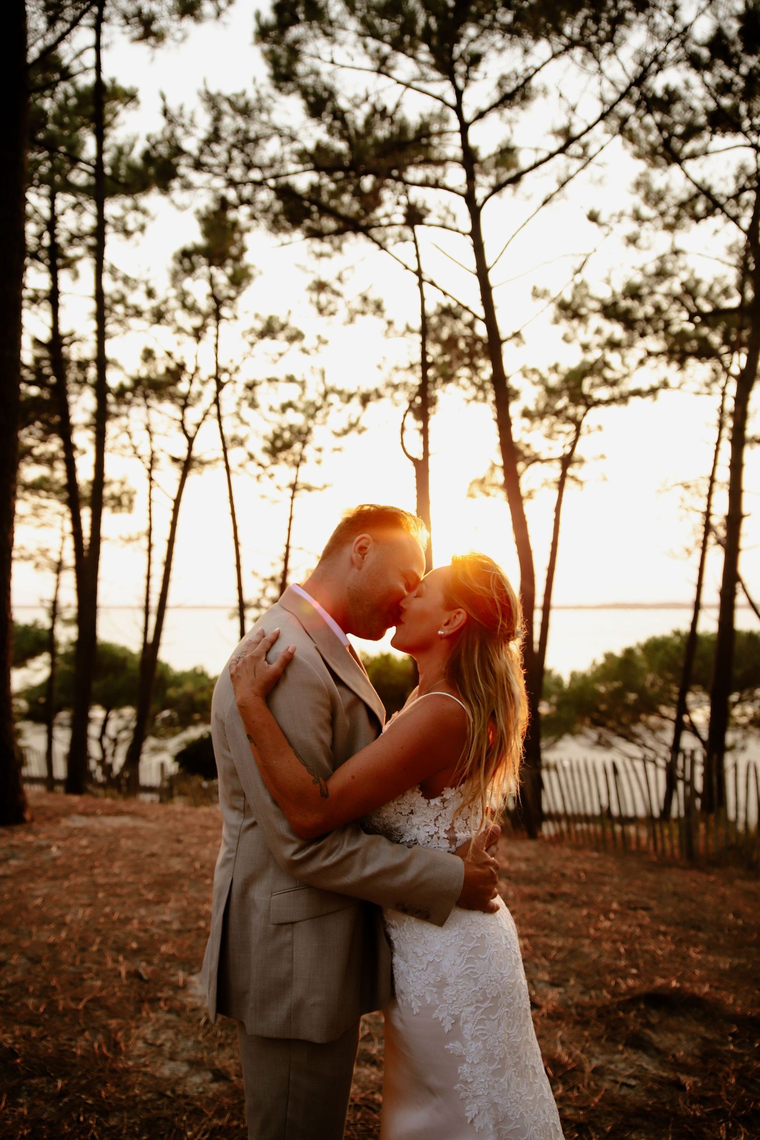 photographe Bassin Arcachon mariage couple Arcachon golden hour tir au vol