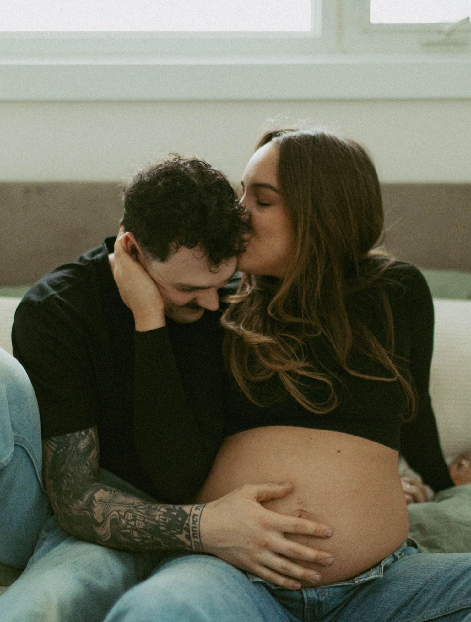 Paris Ontario maternity photography capturing relaxed, natural sessions for couples who value connection over stiff posing
