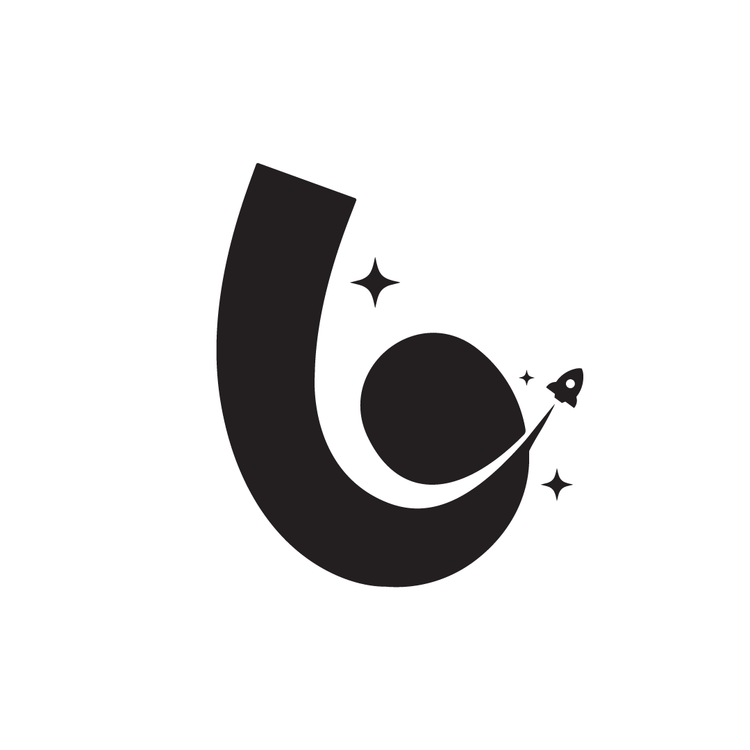 Black and white logo design featuring three crescent moon shapes arranged in a circular pattern.