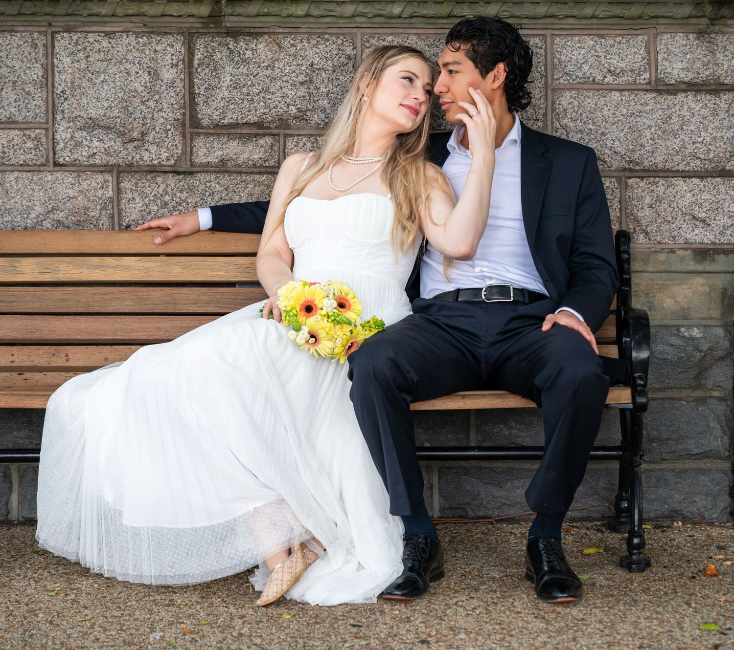 Outdoor portrait of a couple photographed during a styled shoot in DC by ek-framedmemories
